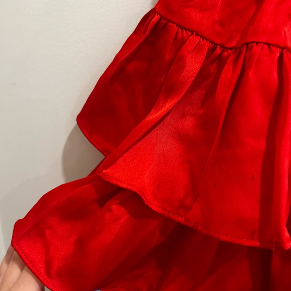 Red Ruffle Mini Skort - Picture 4 of 7